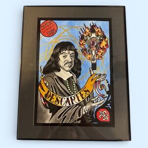 11” x 14” Original Framed Descartes Artwork Tattoo Art / Tom Hardy Style